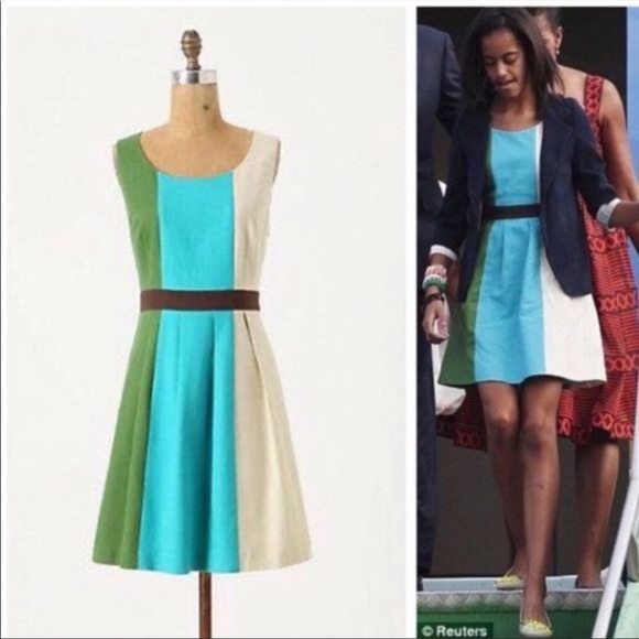 Anthropologie Dresses & Skirts - Anthropologie Tabitha Glanz color block Dress 6